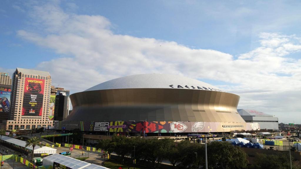 Caesars Superdome, en Nueva Orleans, sede de la Super Bowl LIX