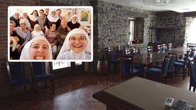 Las monjas y el lugar en el que montarán su restaurante de clausura