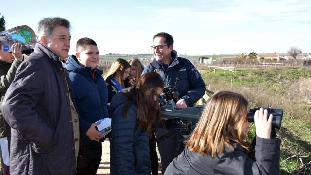 Leopoldo Sierra este viernes en la laguna de Navaseca de Daimiel.