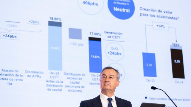 César González-Bueno, consejero delegado de Sabadell, el viernes durante la presentación de los resultados de 2024.