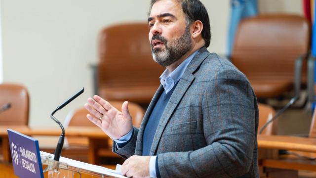 El Portavoz Del Ppdeg En El Parlamento Gallego, Alberto Pazos Couñago, En Rueda De Prensa