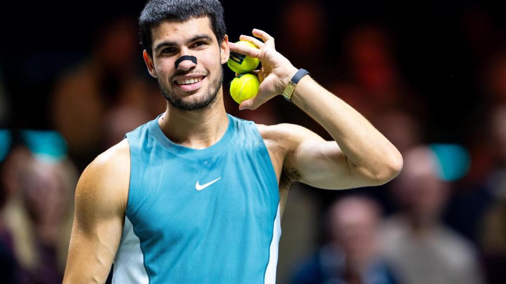 Carlos Alcaraz, en el torneo de Róterdam