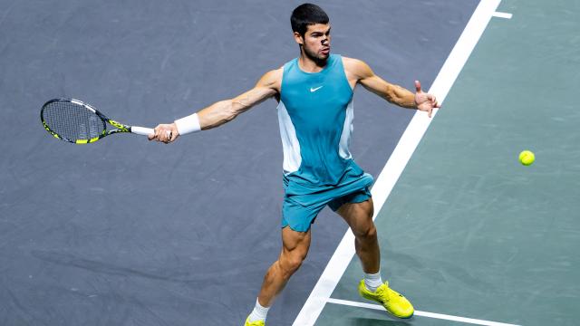 Alcaraz, durante el torneo de Róterdam