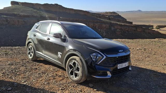 El Kia Sportage en el inicio de la primera jornada solidaria en Marruecos.