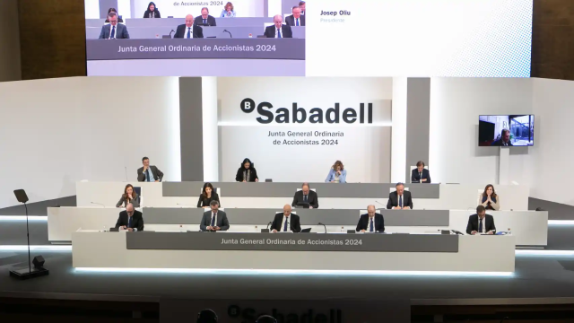 Imagen de la junta de accionistas de 2024 de Sabadell.