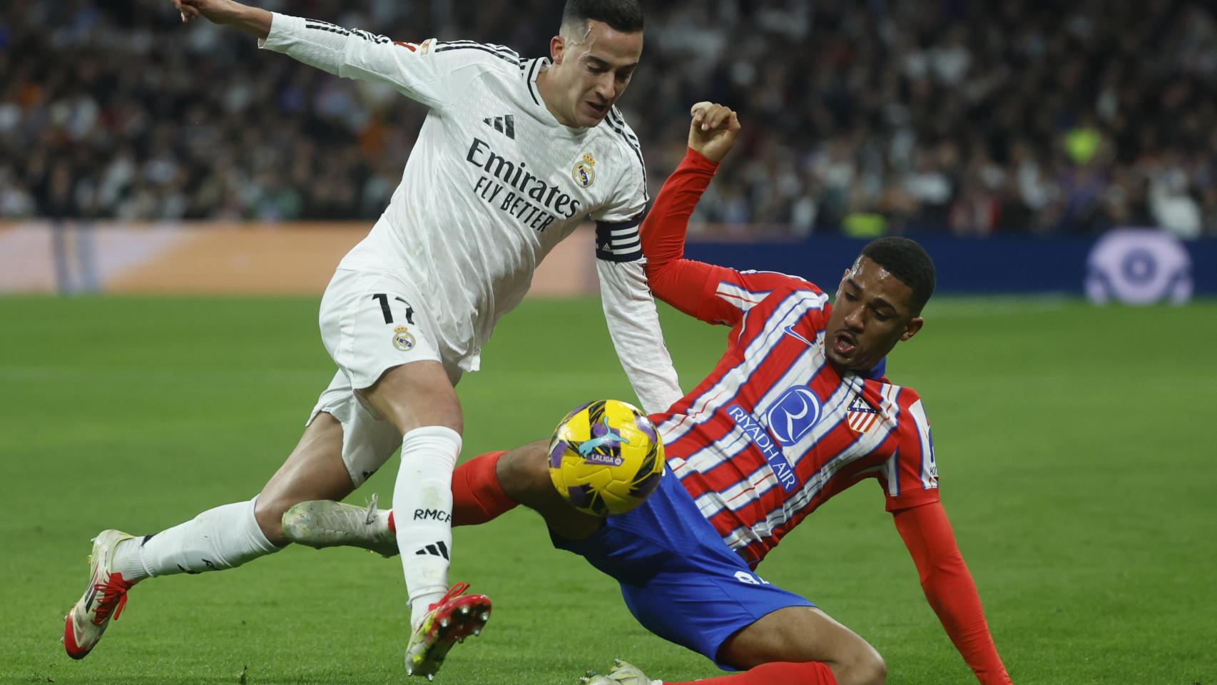 Lucas Vázquez, en el partido ante el Atlético de Madrid.