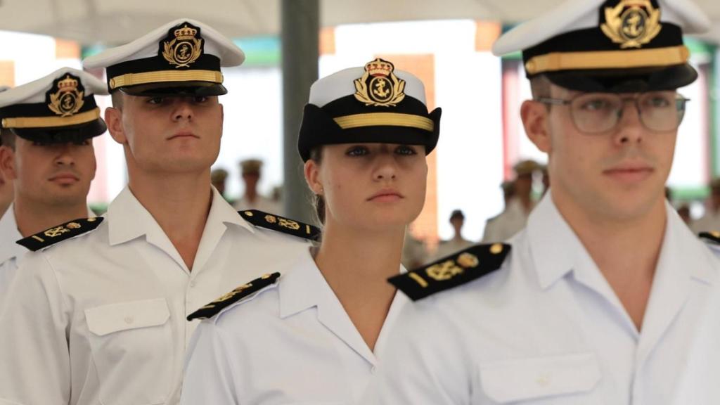 Princesa Leonor, durante su entrenamiento en la Escuela Naval de Marín.