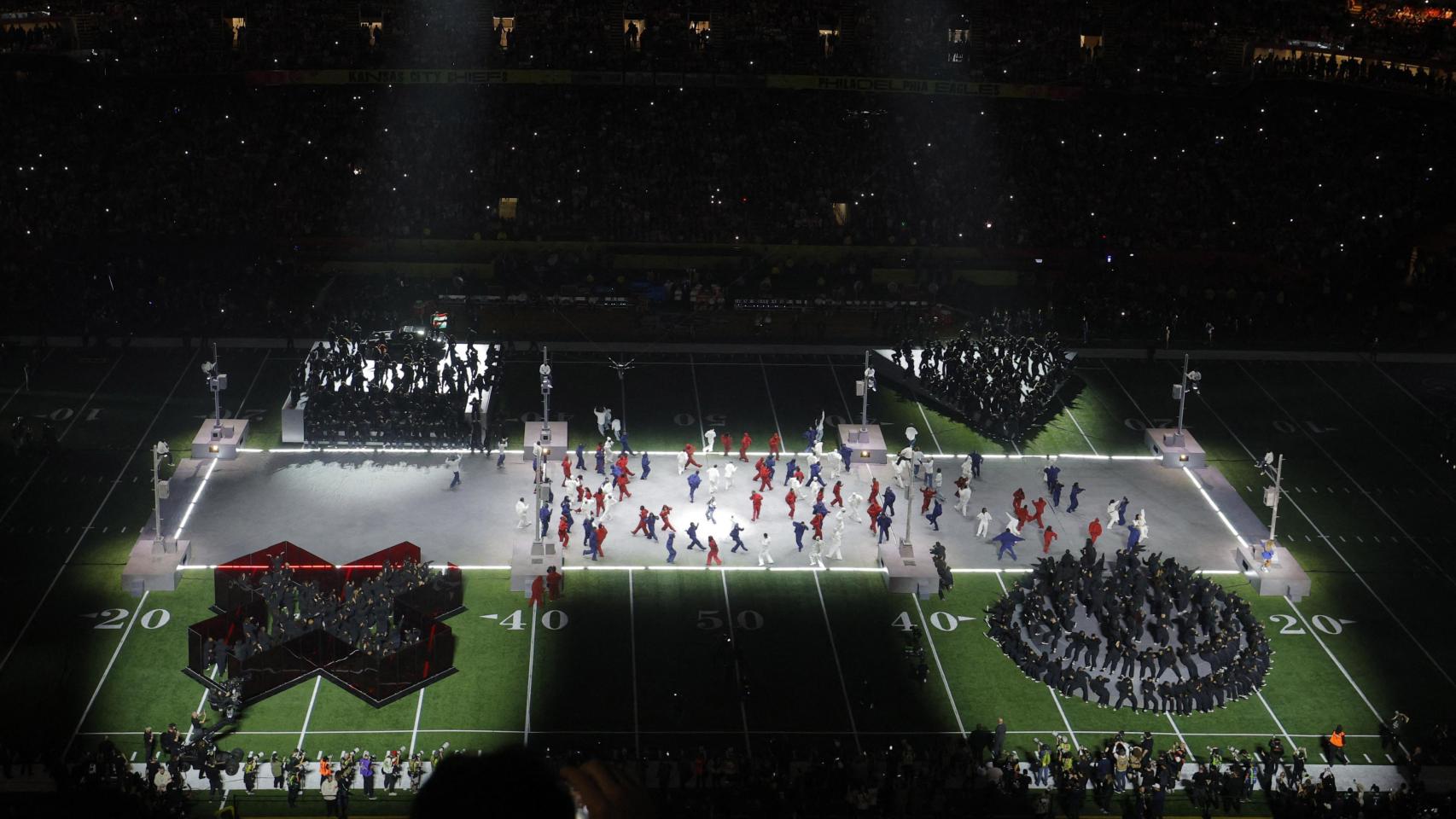 El increíble despliegue para el show de Kendrick Lamar en el Super Bowl LIX