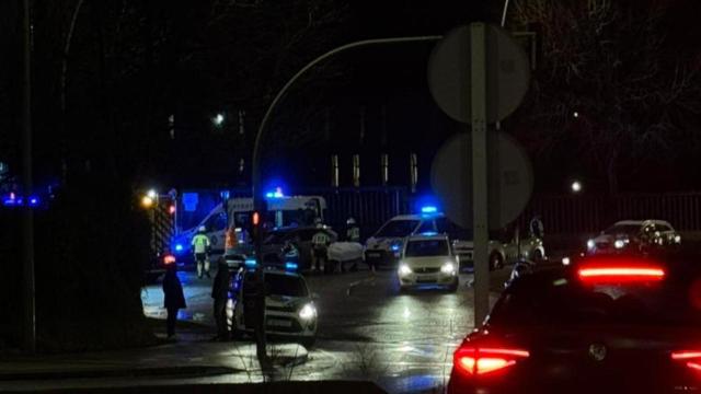 Accidente en la rotonda del Pavo Real en A Coruña