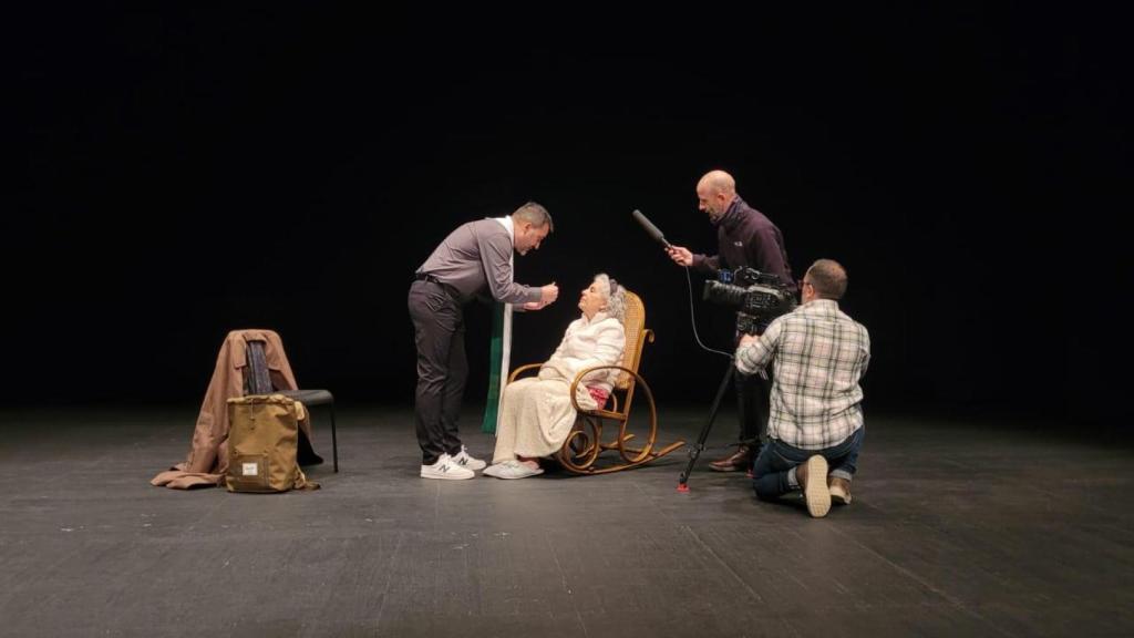 Grabación del spot publicitario de la CEE en el Teatro Ramos Carrión de Zamora