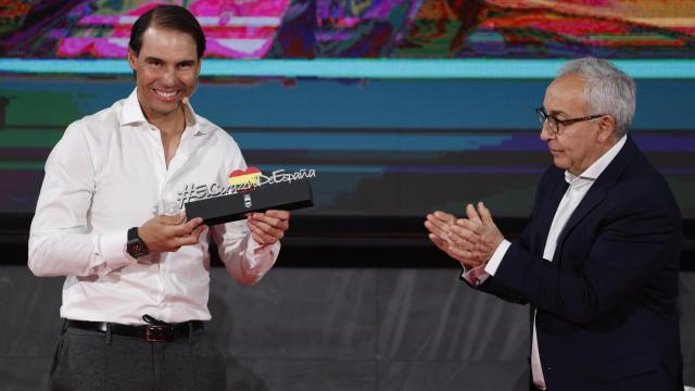 Rafa Nadal y Alejandro Blanco en el acto organizado por el Comité Olímpico Español.