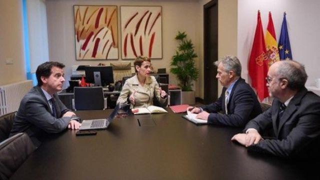 La presidenta Maria Chivite y el consejero Mikel Irujo se reunieron con representantes de Geoalcali.