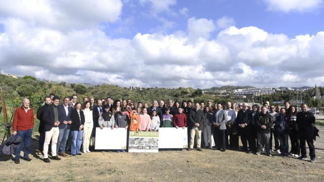 Acto de colocación de la primera piedra de las obras del nuevo parque periurbano de Rincón de la Victoria.