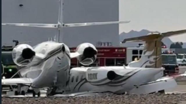 Imagen del accidente en el aeropuerto de Scottsdale, en Arizona (EEUU).