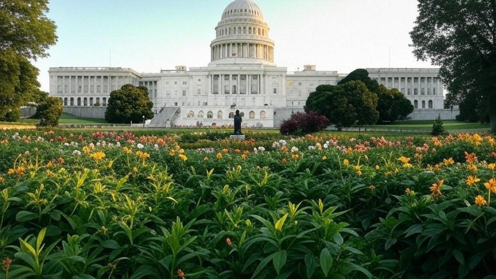 El Capitolio más grande de Estados Unidos no está en Washington: con unos jardines enormes y un símbolo de libertad