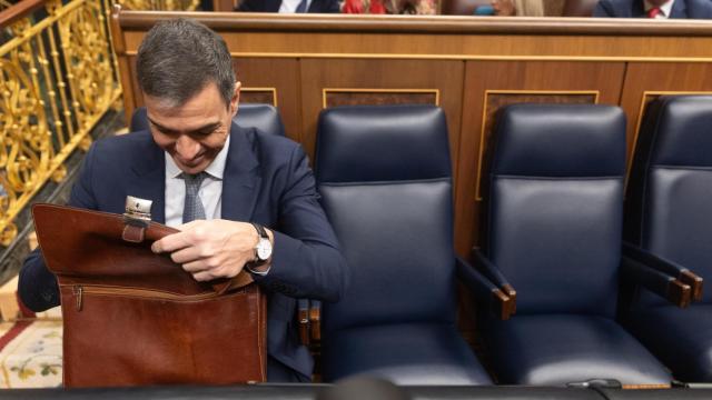 Pedro Sánchez, este miércoles, en el Congreso de los Diputados.