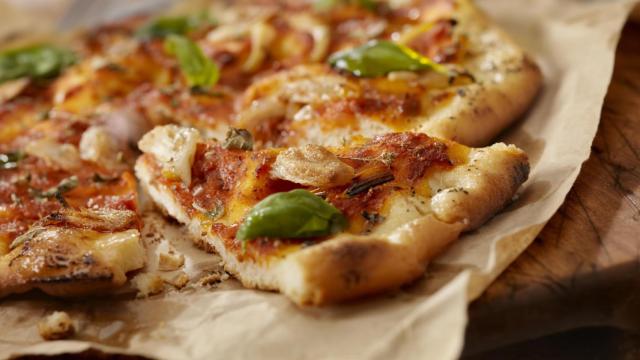 Imagen de archivo de una pizza.