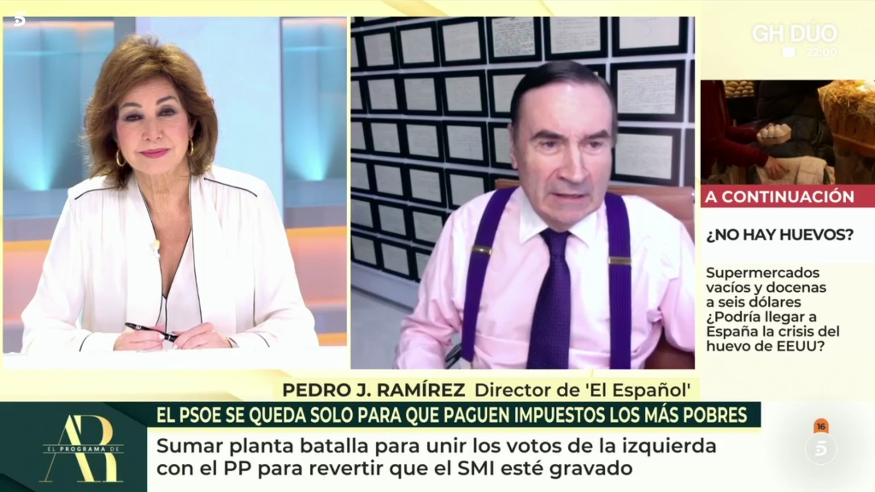 Pedro J: "Lo del SMI es parte del infierno fiscal que sufren los asalariados al no reducirse las tarifas del IRPF con la inflación"