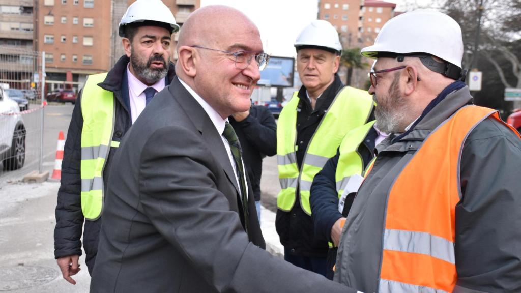 Jesús Julio Carnero a su llegada a las obras