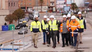 Visita de Jesús Julio Carnero, alcalde de Valladolid, a las obras de Arco Ladrillo