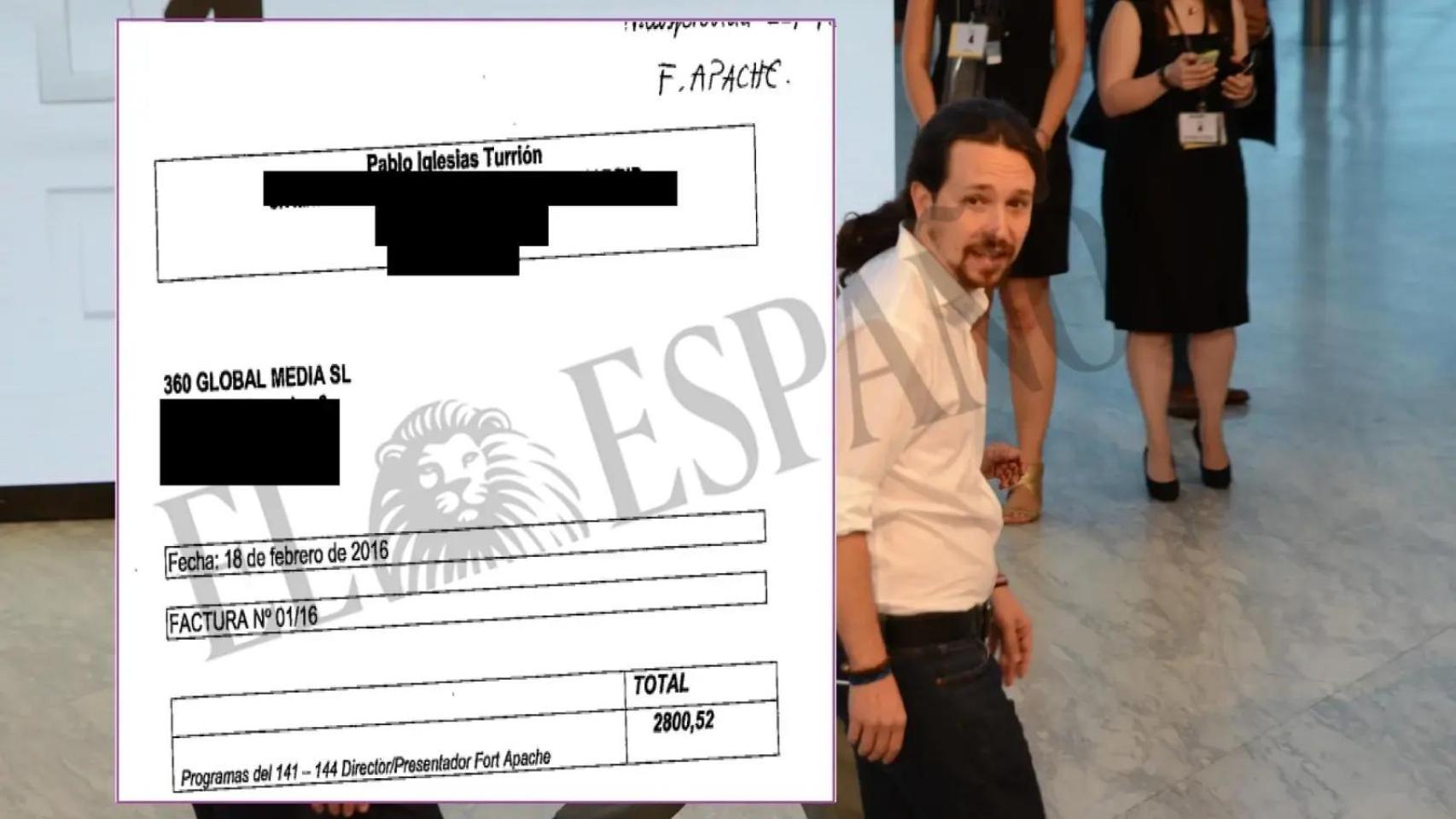 Las facturas secretas de Pablo Iglesias: cobró entre 1.400 y 2.800 euros al mes en 2016 de la productora de TV de un iraní