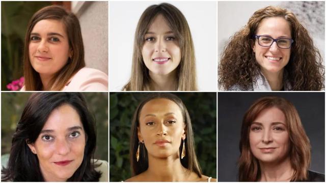 Algunas de las gallegas candidatas a los premios Top 100: Cristina Gil Rey, Yaiza Canosa, Tatiana López, Inés Rey, Ana Peleteiro y Carmen Lence