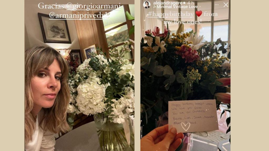 Alejandra Silva comparte imágenes de los ramos de flores que ha recibido en su perfil de Instagram.