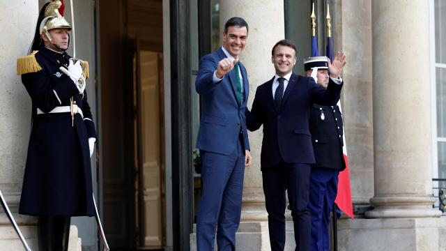 Pedro Sánchez y Emmanuel Macron.