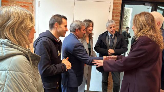 El consejero de Movilidad y Transformación Digital de la Junta de Castilla y León, José Luis Sanz, con el resto de cargos presentes en la jornada.