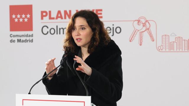 Isabel Díaz Ayuso durante la presentación del Plan Vive.