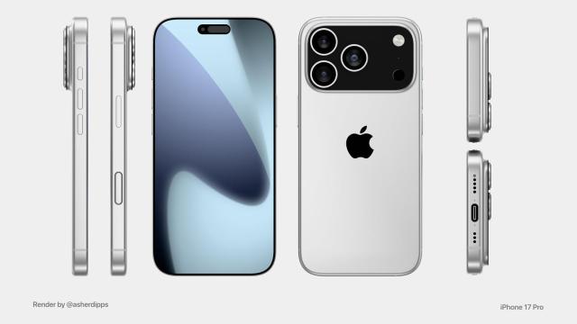 Render de lo que podría ser el futurible iPhone 17 Pro.