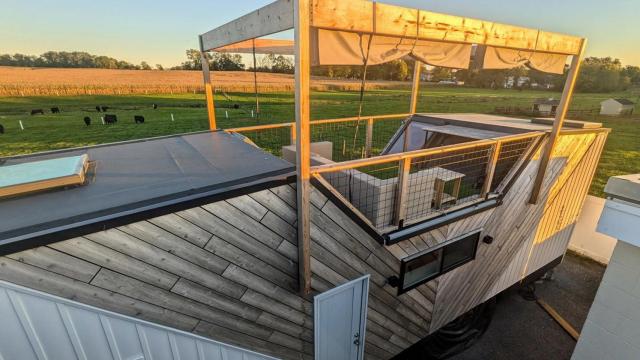 Terraza de la casa de Modern Shed.