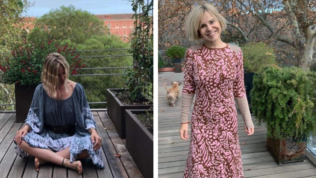 Eugenia Martínez de Irujo, en la terraza de su casa en Madrid.