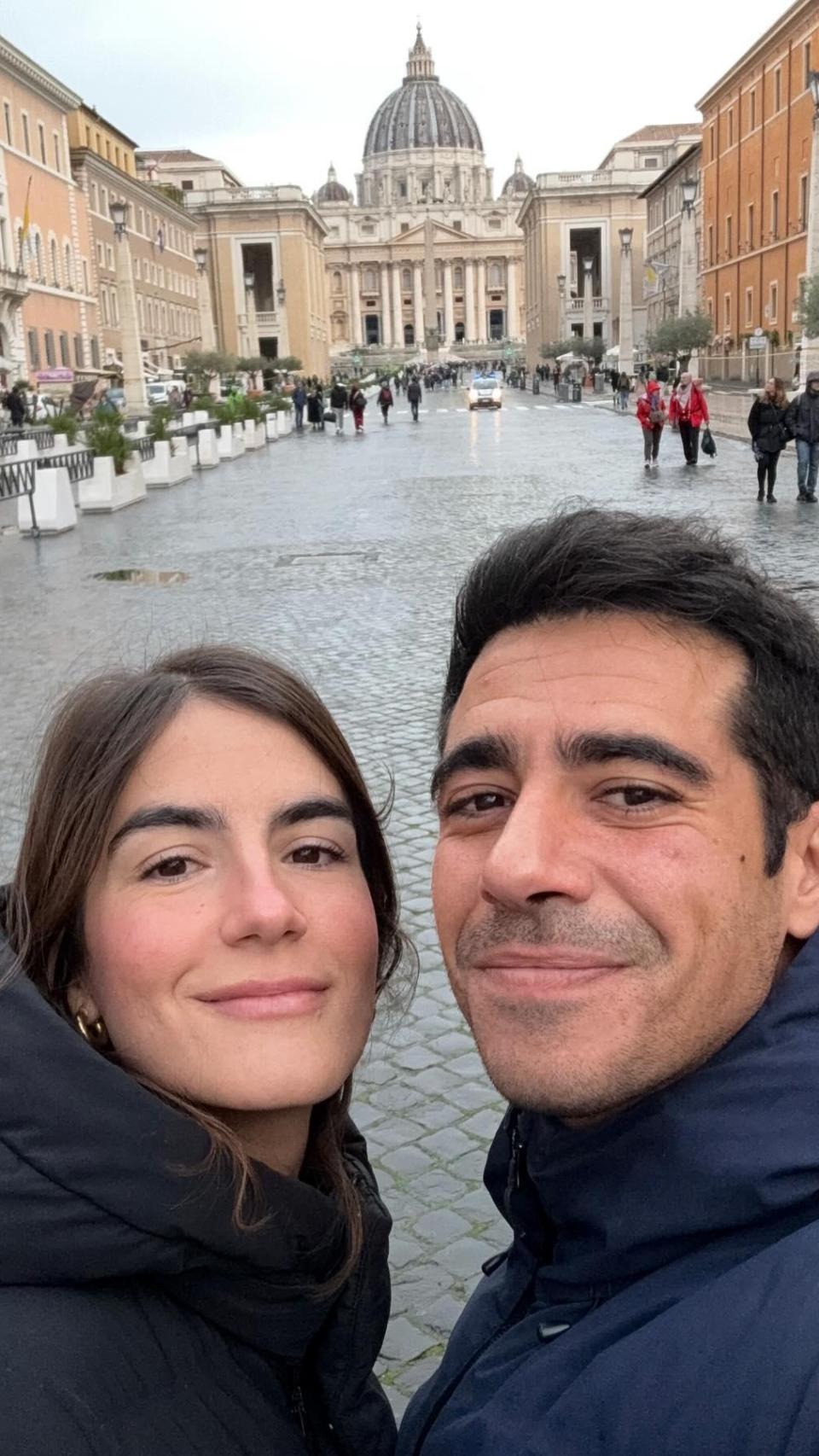 La pareja, durante su escapada romántica a Roma.