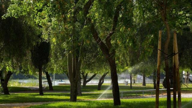 Vista del Parque Magallanes, junto al río Guadalquivir.