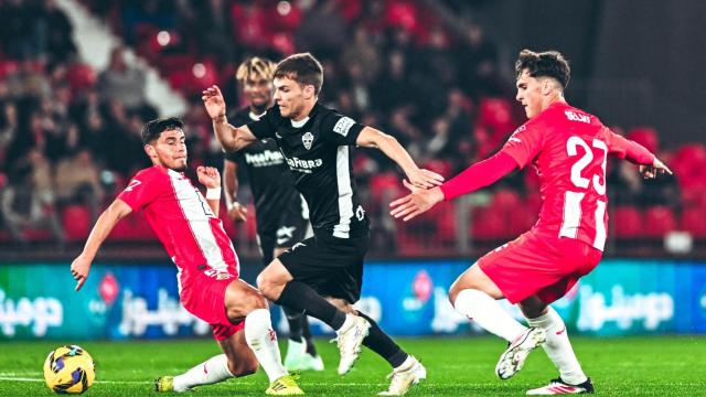 Aleix Febas, durante el partido ante el Almería.