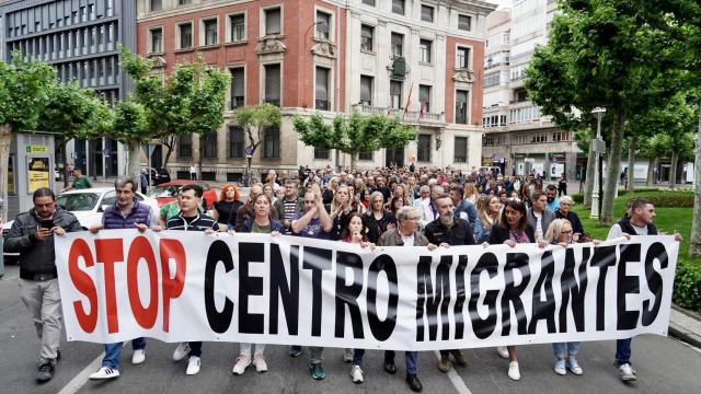 Concentración del pasado mes de junio por la apertura del Centro de Atención a Inmigrantes en Villarrodrigo de las Regueras