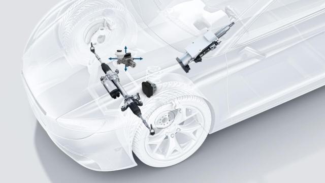 Concepto del sistema brake-by-wire de Bosch en un coche.