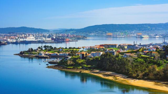 Vista panorámica del estuario de Ferrol