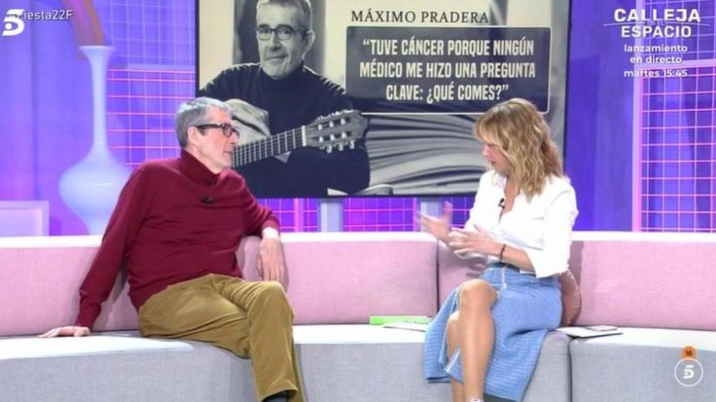 Máximo Pradera, en su discurso en 'Fiesta', el programa presentado por Emma García.