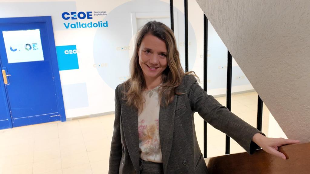 Ángela de Miguel (CEOE), durante una entrevista con El Español - Noticias de Castilla y León