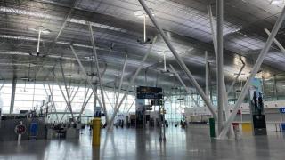 El aeropuerto de Santiago de Compostela.