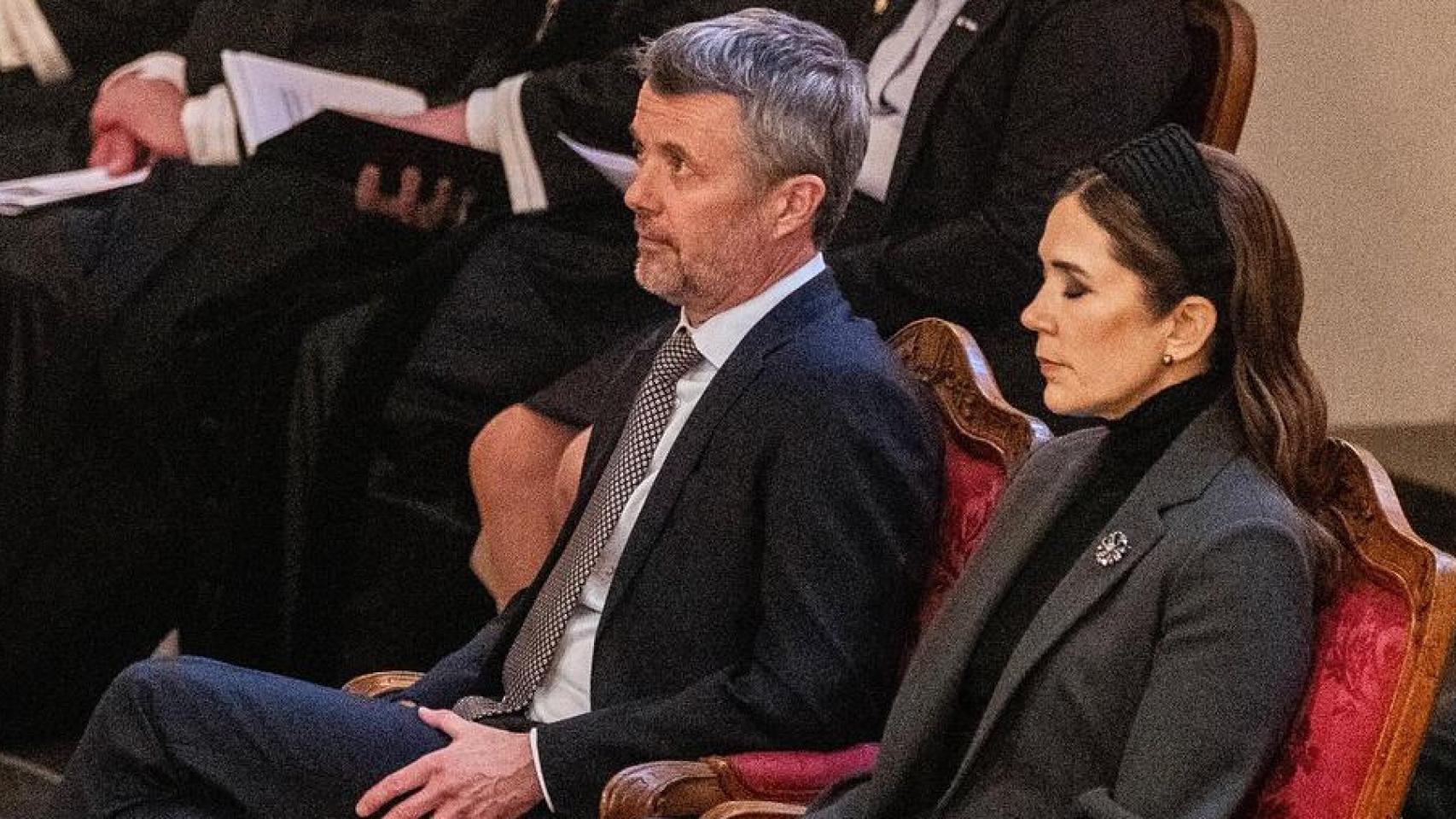 Federico, Mary of Denmark at Ukraine War Anniversary Mass