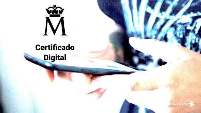 Fotomontaje del certificado digital