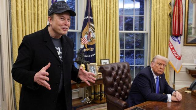 Elon Musk y el presidente de EEUU, Donald Trump, en una rueda de prensa la semana pasada en el Despacho Oval de la Casa Blanca.