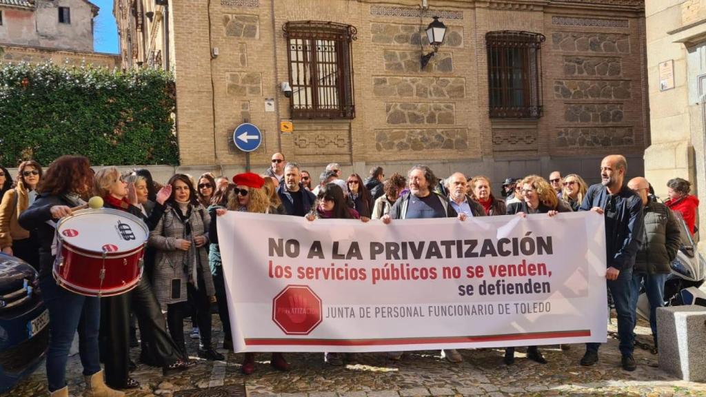 Otro momento de la protesta.