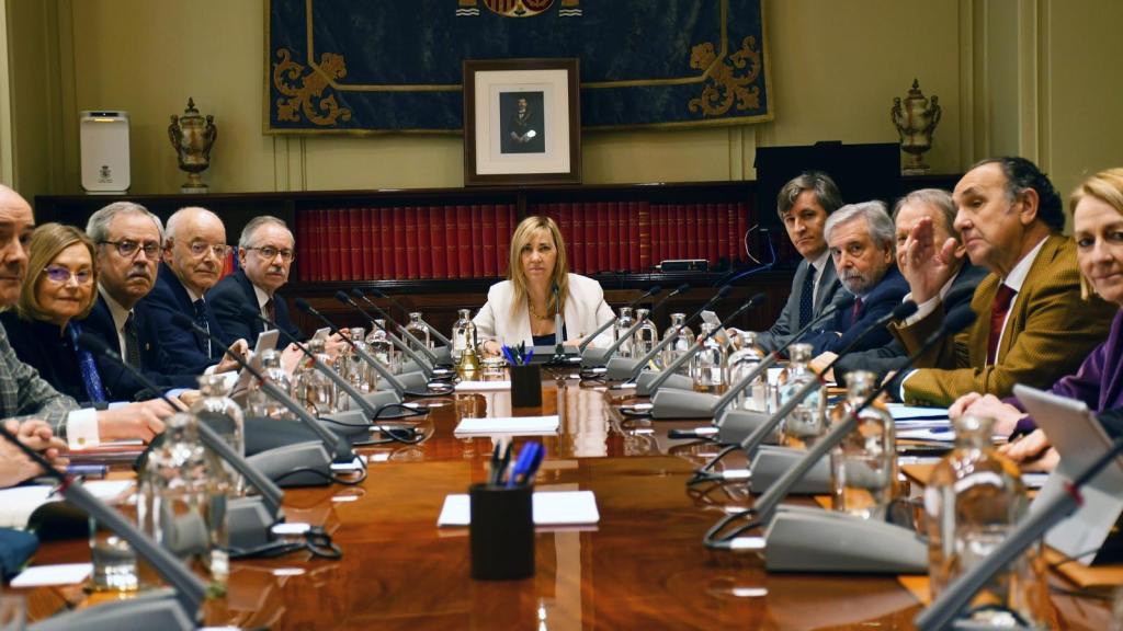 La presidenta del CGPJ, Isabel Perelló, durante un pleno que celebra el Consejo General del Poder Judicial (CGPJ).