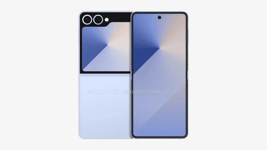 Samsung Galaxy Z Flip 7 en una imagen renderizada filtrada