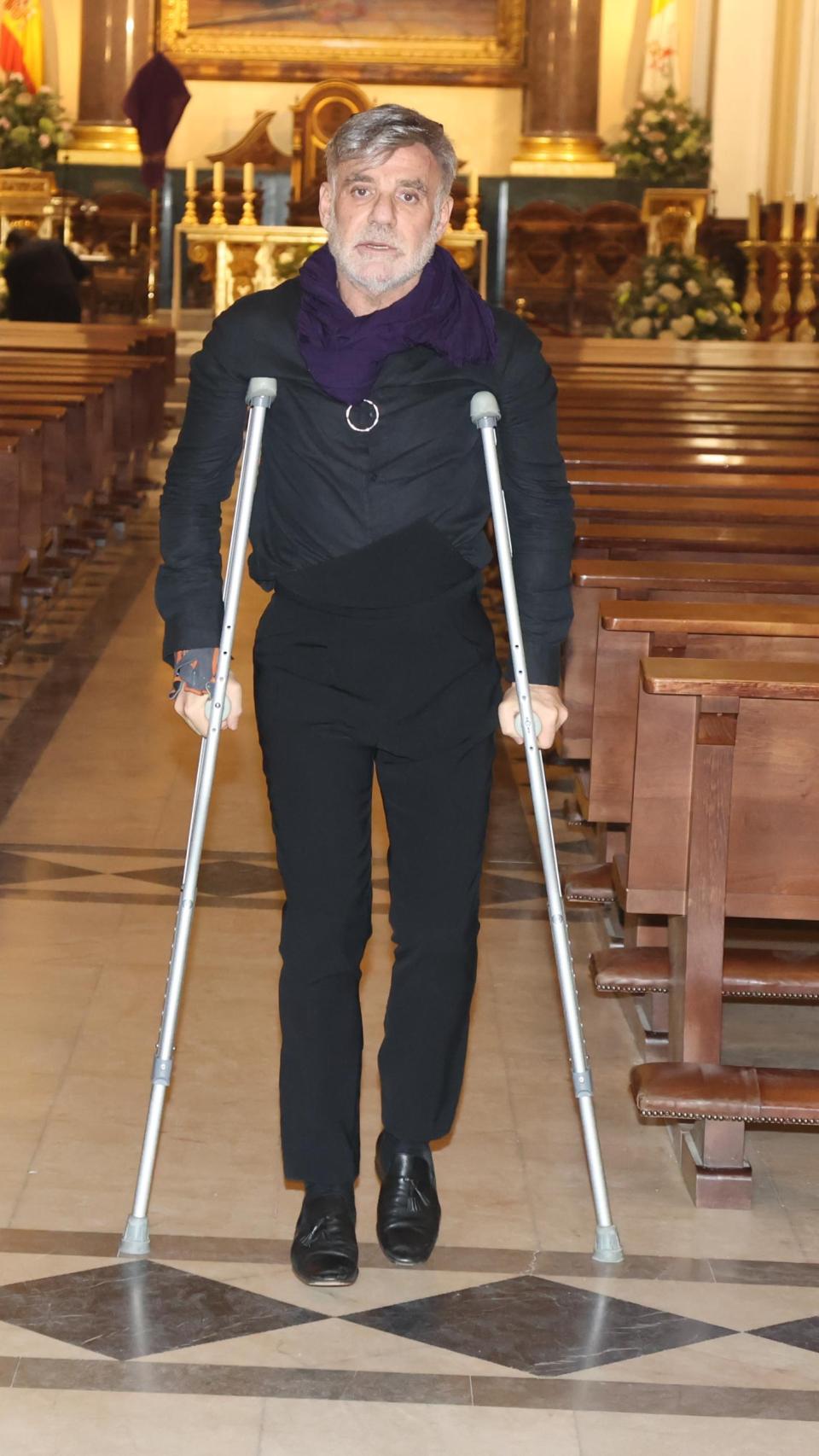 Joaquín Torres en el funeral de su madre, Joaquina, en marzo de 2024.