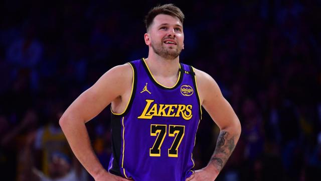 Doncic, durante el partido con los Lakers contra los Mavericks.